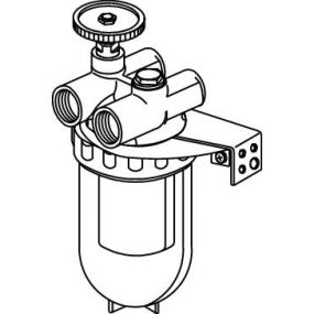 Oventrop - Filtre à mazout double conduite Oilpur, DN 10, G 3 /8 femelle, tamis nickelé (inox), 100-150 My