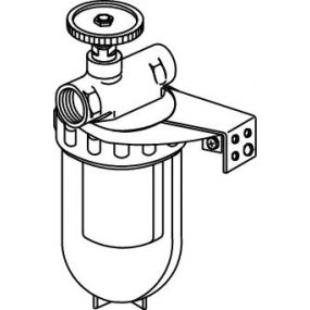 Oventrop - Oliefilter enkel 3/8 kraan ff nikkel el