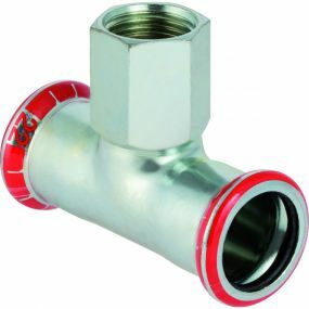Geberit - Mapress C-acier T-pièce filetée F 88,9x3/4x88,9 - 21331