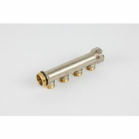 Begetube - Warmgeperste collector 4/4 + 4 x M24 messing CHROME met O-ring