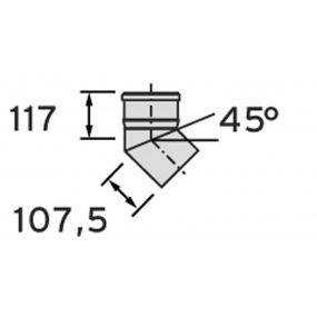 Vaillant - Bocht 45° AL (2 pièces)