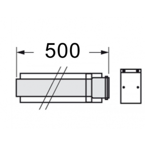 Vaillant - Allonge concentrique 0,5 m PP 80/125 pour les chau dières murales et sol à condensation