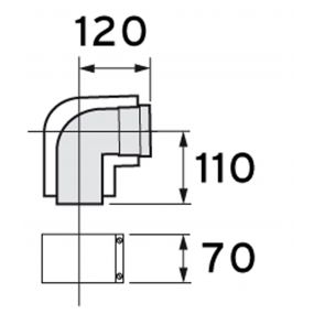 Vaillant - Coude 87° concentrique PP 80/125 pour les chaudièr es murales et sol à condensation