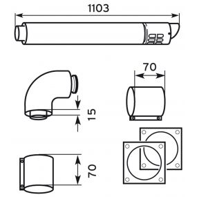 Vaillant - Kit de passage mural Ø 80/125