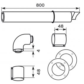 Vaillant - Kit de passage mural Ø 60/100