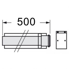 Vaillant - Allonge concentrique 0,5 m PP 60/100 pour les chau dières murales à condensation