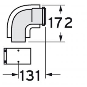 Vaillant - Concentrische bocht 90 alu/pp 60/100 mm ecoTEC VC/VCW pro/+ , ecoCOMPACT VSC246