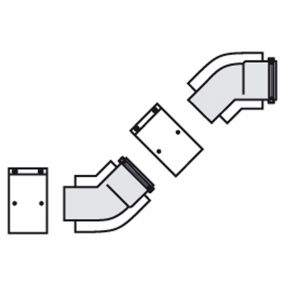 Vaillant - Set (2) conc. bocht 45 alu/pp 60/100 mm ecoTEC VC/VCW pro/+ , ecoCOMPACT VSC246