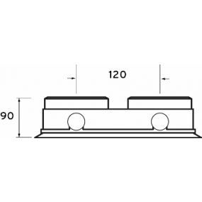Vaillant - Clv-adapter(2x80mm) alu ecoTEC VC466/656 ecoVIT VKKaansluiting 80/125