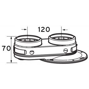 Vaillant - Clv adapter(2x80mm) ecoTEC VC/W pro/+ enkel voor oude ketels!