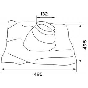 Vaillant - Universele dakpan met loodslab (50x50cm) voor schuine daken 25-50 (voor ketels < 70 kW)