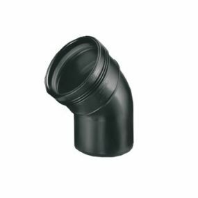Wavin Pp manchetbocht 45° 90mm mf zwart benor-keur afvoer/sanitairwafix pp - 3411109004