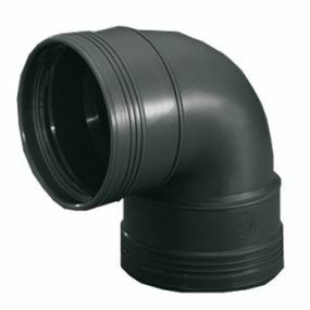 Wavin Pp manchetbocht 90° 40mm ff zwart benor-keur afvoer/sanitairwafix pp - 3411204019