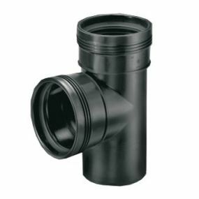 Wavin Pp té à joint 90° 50mm noir benor-marque évacuationwafix pp - 3412105009
