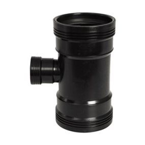 Wavin Pp té réduit à joint 90° 110x50mm noir benor-marque évacuationwafix pp - 3412211059