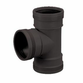 Wavin Pp manchet-t-stuk 90° 125mm zwart benor-keur afvoer/sanitairwafix pp - 3412212009