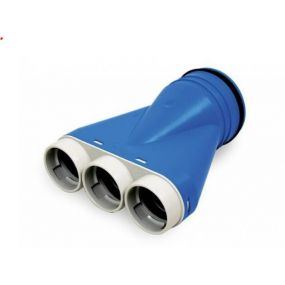 Ventilair - OS 125 63 Connection uniflex+ Ø125 3xØ63 excl. b ouche