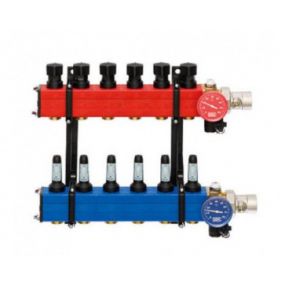 Collecteur Komfort SBK 4010 1 + 9 x 3/4 ek plastique purgeur débitmètre