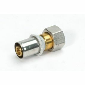 Begetube - Raccord 2 pièces à sertir laiton 16/2 x 1/2 FF eau potable Alpex