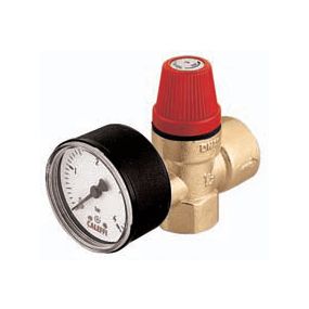 Caleffi - SOUPAPE DE SECURITE TÜV + MANOMETRE 1/2FX3/4F 3 B AR - 5321