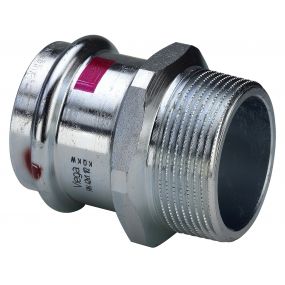 Viega - Pièce de transition à sertir acier 22 x 3/4 M chauffage Prestabo - 1111