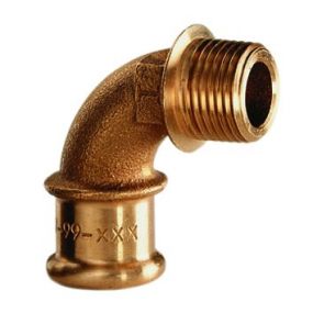 VSH - Brons pressfitting knie M 3/4Mx22 code - 6092G