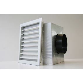 Renson - Geveldoorvoer rooster 300x300mm d160-d150 grijs geanodiseerd - 9339