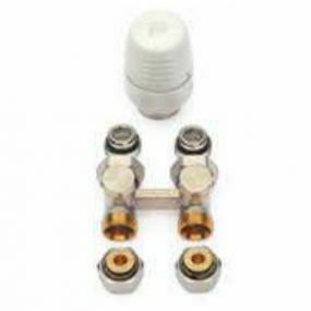 Begetube set de raccordement radiateurs 3 avec vanne en H pour alimentation au sol 506293.