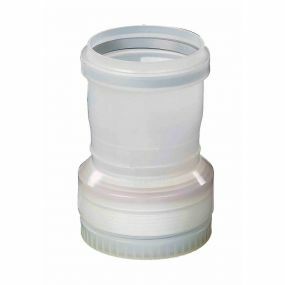 Ubbink - Renolux HRtop koppelstuk flex/mof pp120 80 mm transparant