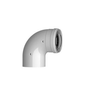 Bosch Concentrische rookgasbocht 90° 60/100 wit AZ393 - 7736995079
