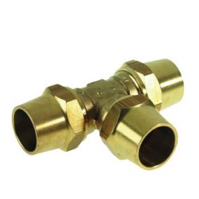 VSH - Té à compression laiton 22mm FFF gaz  Super - G1220