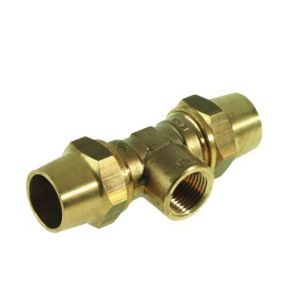 VSH - Té de transition à compression laiton 22 x 1/2 x gaz  Super - G1223