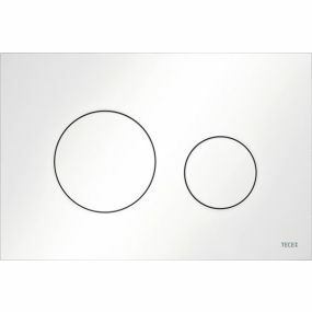 TECEloop wc-bedieningsplaat wit van kunststof voor duospoeltechniek