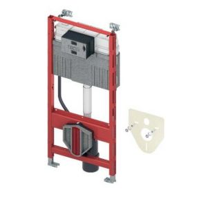 TECEprofil wc-inbouwframe met Uni-spoelkast wandbevestiging + geluidsisolatieset (h: 1120mm)