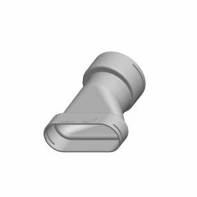 Zehnder - Overgang 90/75 naar flat rechte aansluiting - 51/90