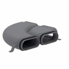 Zehnder - CK 300 Gaine double Coude H pour déviation horizon tale 90° - 300H