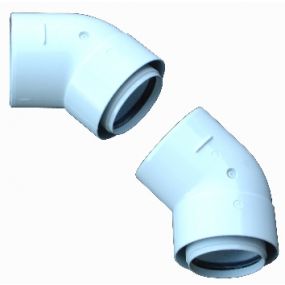 Bosch - Set de 2 coudes concentriques 60/110, 45° - AZ 268