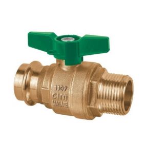 Cimberio - Robinet à boisseau sphérique mâle/press 3/4m x 22 - 222