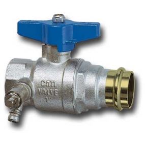 Cimberio - Robinet à boisseau sphérique avec purge 3/4 x 22 - 223