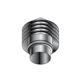 Isoleco - Dubbelw.inox afvoer 150 mm terminal aisi 316L/304 - DP 632