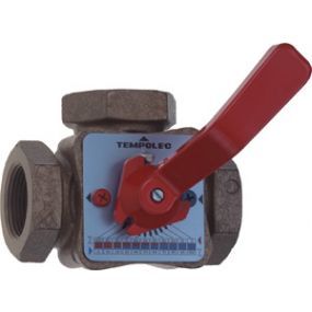 Tempolec - Driewegmengkraan 3/4 met draad messing