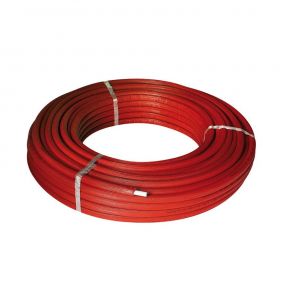 Henco Tube composite isolé 6mm16x2mm rouge sur rouleau 100m chauffage et sanitaire - 100-ISO4-16-RO