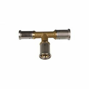 Henco Persverloop-t messing 20/2x16/2x16/2mm fff (drink)water - 11P-201616