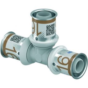 Uponor - Té à sertir plastique 16/2 FFF 16x16x16mm